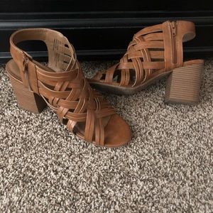 JustFab Tiyah Caged Heel Sandal